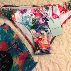Cupshe tropical bikini bottoms